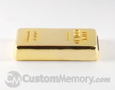 客製化隨身碟 - 迷你金磚碟，仿真金磚雕刻