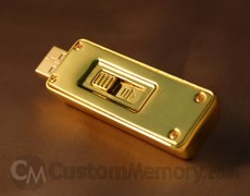 客製化金磚造型隨身碟，伸縮USB